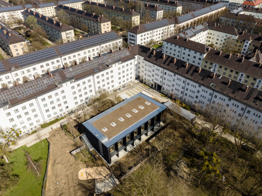 Drohnenaufnahme Baugebiet Nahaufnahme.