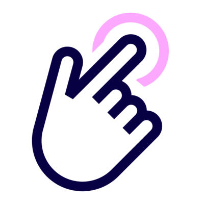Icon für einen tippenden Finger