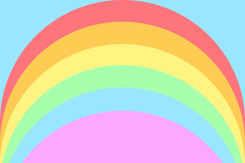 Ein gemalter Regenbogen als Symbol für Diversity.