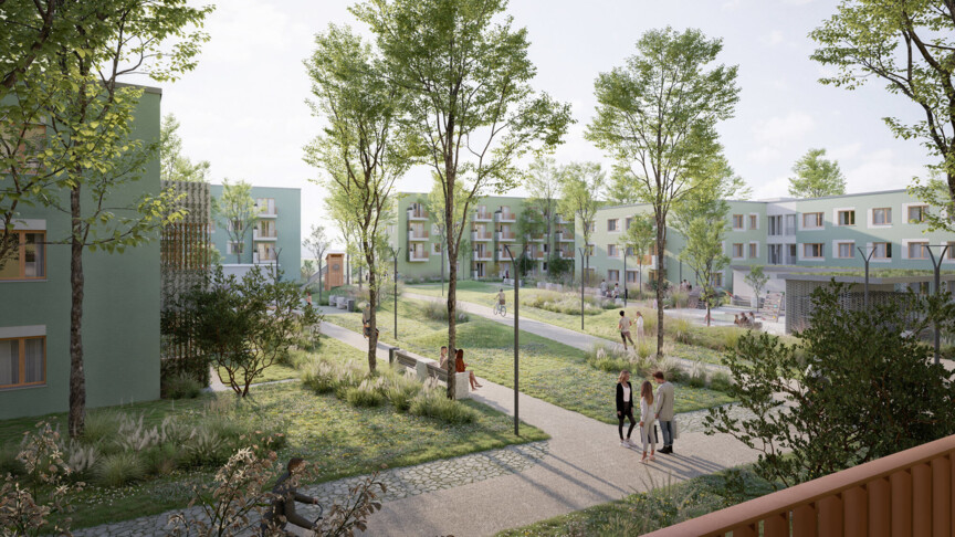 Entwurf des Bauprojekt Lerchenwinkel in Poing.