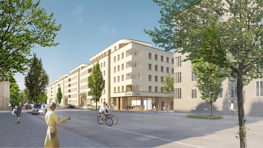Ansicht Bauprojekt Plinganser- Ecke Karwendelstrasse