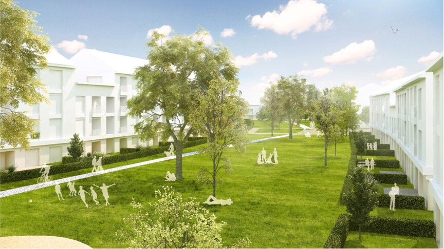 Entwurf des Bauprojekts Haldenseesiedlung