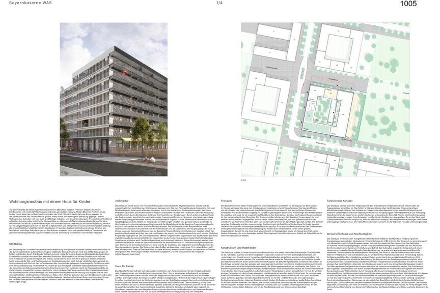 Lageplan Wettbewerbsbeitrag Bayernkaserne Beitrag 1005
